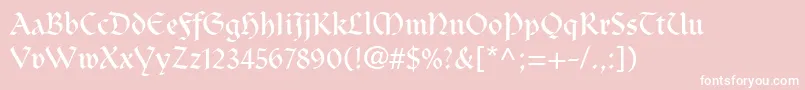 フォントClairvauxLt – ピンクの背景に白い文字