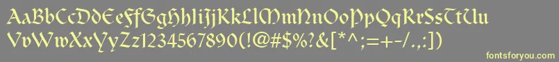 ClairvauxLt Font – Yellow Fonts on Gray Background