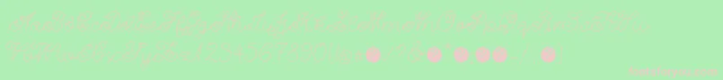 HawaiibeachRegular Font – Pink Fonts on Green Background