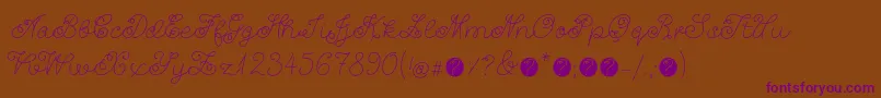 Шрифт HawaiibeachRegular – фиолетовые шрифты на коричневом фоне