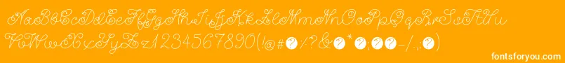 Fonte HawaiibeachRegular – fontes brancas em um fundo laranja