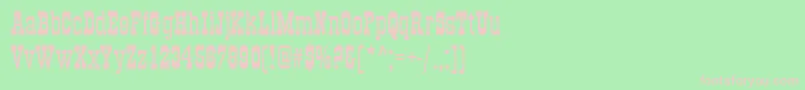 UkBeton Font – Pink Fonts on Green Background