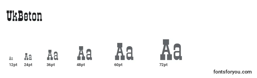 UkBeton Font Sizes