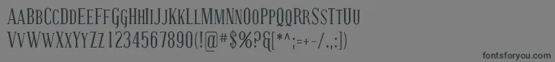 フォントCovingtonScCond – 黒い文字の灰色の背景