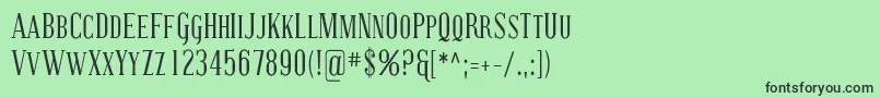 CovingtonScCond Font – Black Fonts on Green Background