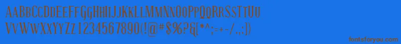 CovingtonScCond Font – Brown Fonts on Blue Background