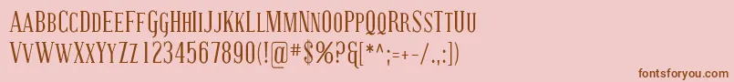 CovingtonScCond Font – Brown Fonts on Pink Background