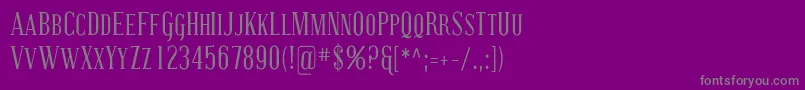 CovingtonScCond Font – Gray Fonts on Purple Background