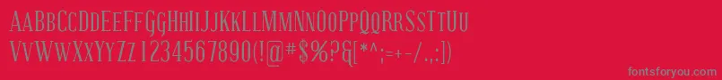 CovingtonScCond Font – Gray Fonts on Red Background