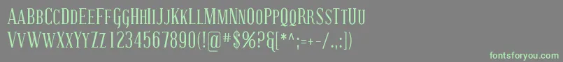 CovingtonScCond Font – Green Fonts on Gray Background