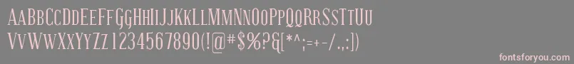 CovingtonScCond-Schriftart – Rosa Schriften auf grauem Hintergrund