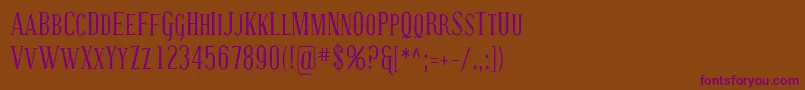 CovingtonScCond Font – Purple Fonts on Brown Background
