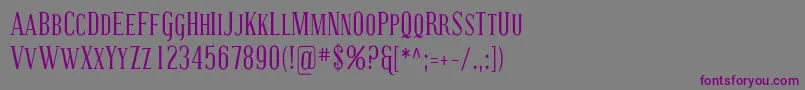 CovingtonScCond Font – Purple Fonts on Gray Background