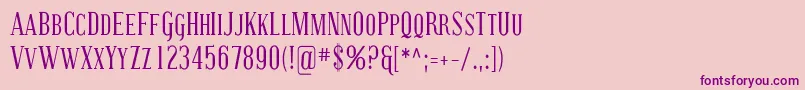 CovingtonScCond Font – Purple Fonts on Pink Background