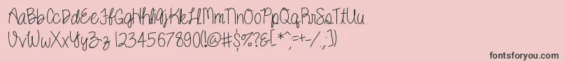 Kenzie Font – Black Fonts on Pink Background