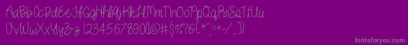 フォントKenzie – 紫の背景に灰色の文字