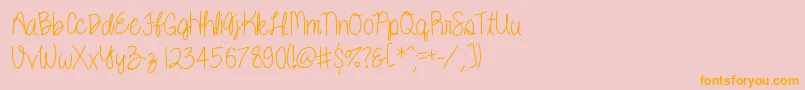 Kenzie Font – Orange Fonts on Pink Background