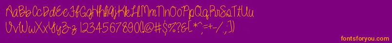 Kenzie Font – Orange Fonts on Purple Background