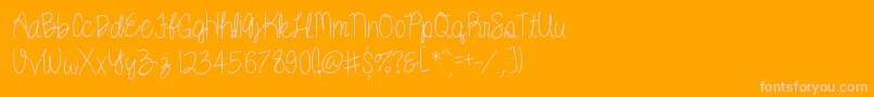 Kenzie Font – Pink Fonts on Orange Background