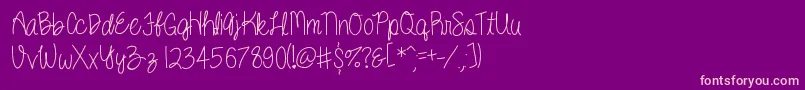 Kenzie Font – Pink Fonts on Purple Background