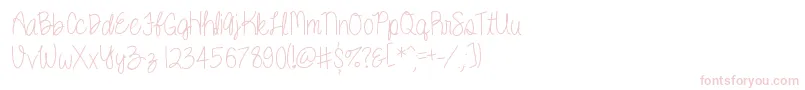 Kenzie Font – Pink Fonts on White Background