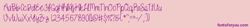 Kenzie Font – Purple Fonts on Pink Background