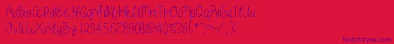 Kenzie Font – Purple Fonts on Red Background