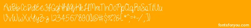 フォントKenzie – オレンジの背景に白い文字