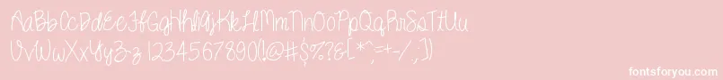 Kenzie Font – White Fonts on Pink Background