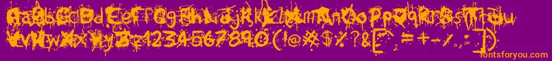 TumultRegular Font – Orange Fonts on Purple Background