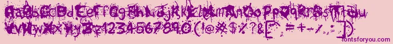 TumultRegular Font – Purple Fonts on Pink Background
