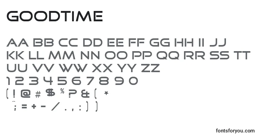 Шрифт Goodtime – алфавит, цифры, специальные символы
