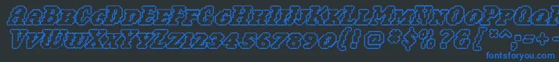fuente Woollyoutline – Fuentes Azules Sobre Fondo Negro