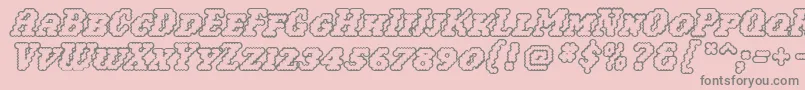 Woollyoutline Font – Gray Fonts on Pink Background