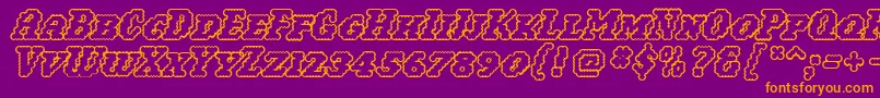 Woollyoutline Font – Orange Fonts on Purple Background