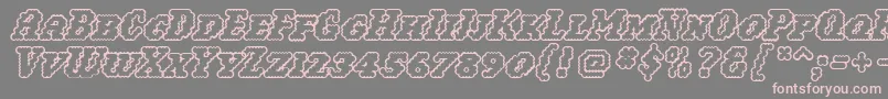 Woollyoutline Font – Pink Fonts on Gray Background