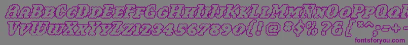 Woollyoutline Font – Purple Fonts on Gray Background