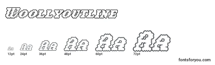 Woollyoutline Font Sizes