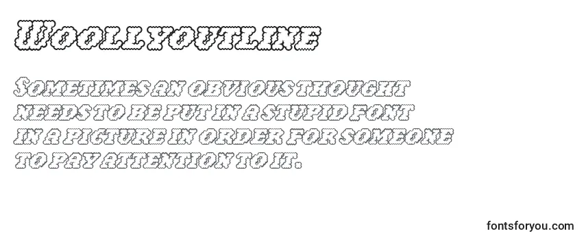 Шрифт Woollyoutline