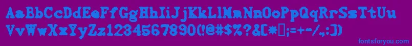 3000 Font – Blue Fonts on Purple Background