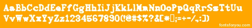 フォント3000 – オレンジの背景に白い文字