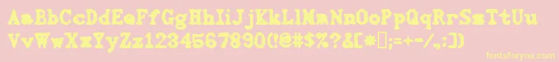 3000 Font – Yellow Fonts on Pink Background