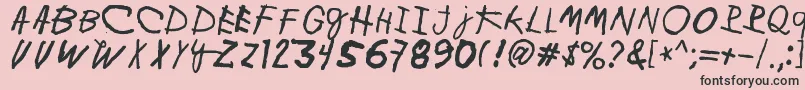 MinenOoKenguru Font – Black Fonts on Pink Background