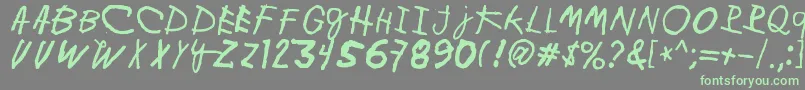 MinenOoKenguru Font – Green Fonts on Gray Background