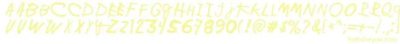 MinenOoKenguru Font – Yellow Fonts on White Background