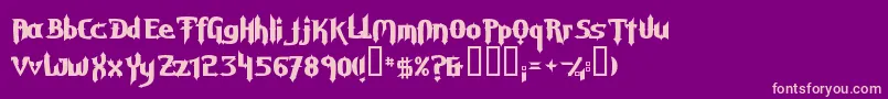 Шрифт Gravd – розовые шрифты на фиолетовом фоне
