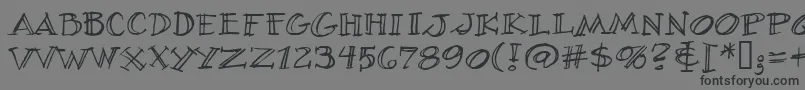 フォントVillageIdiotBb – 黒い文字の灰色の背景