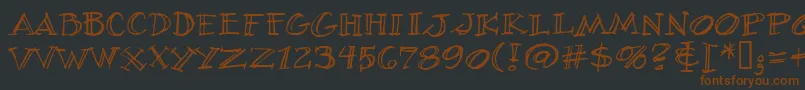 VillageIdiotBb Font – Brown Fonts on Black Background