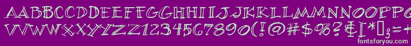 VillageIdiotBb Font – Green Fonts on Purple Background