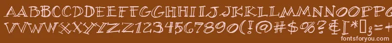 VillageIdiotBb Font – Pink Fonts on Brown Background